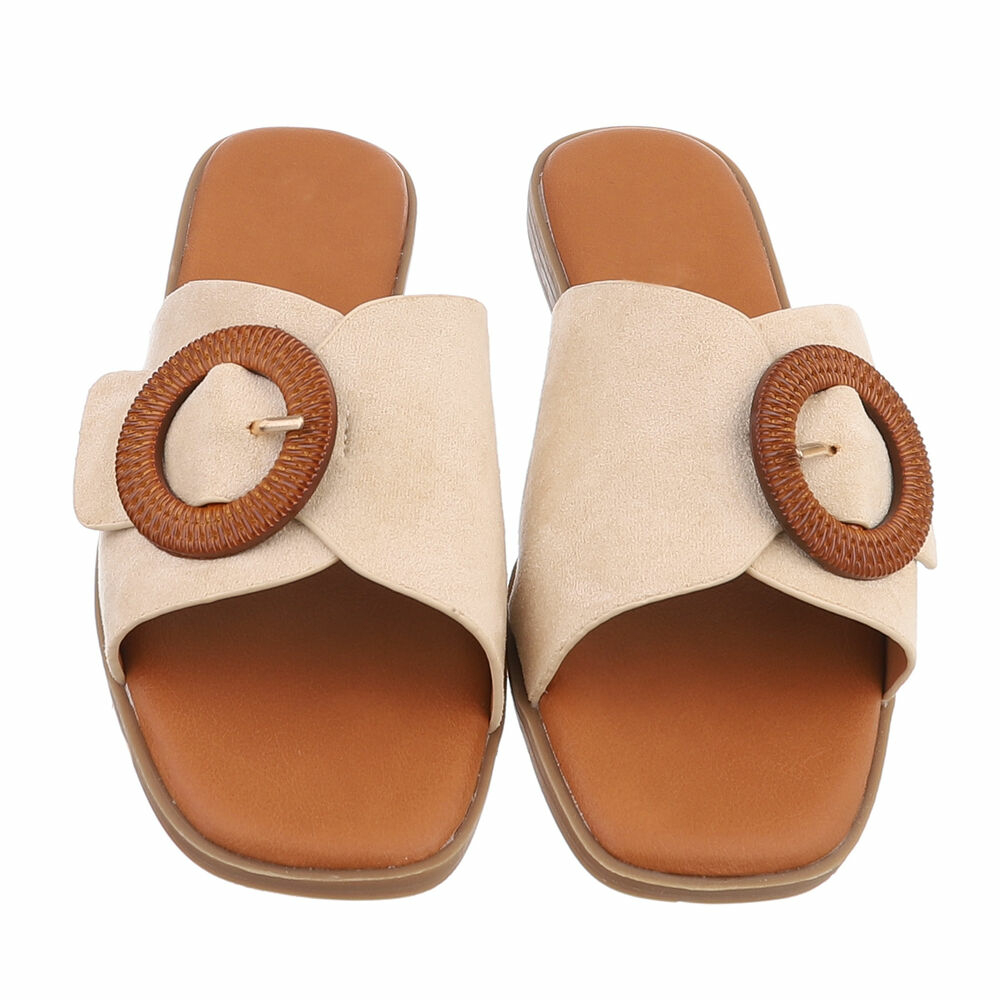 Sandale joase plat - bej dama