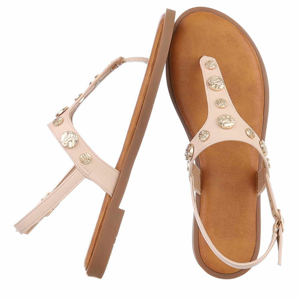 Sandale joase plat - bej dama
