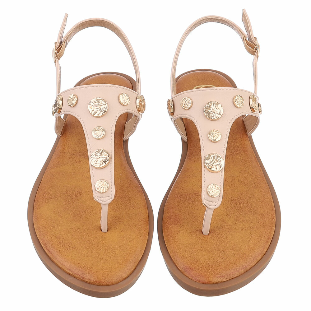 Sandale joase plat - bej dama