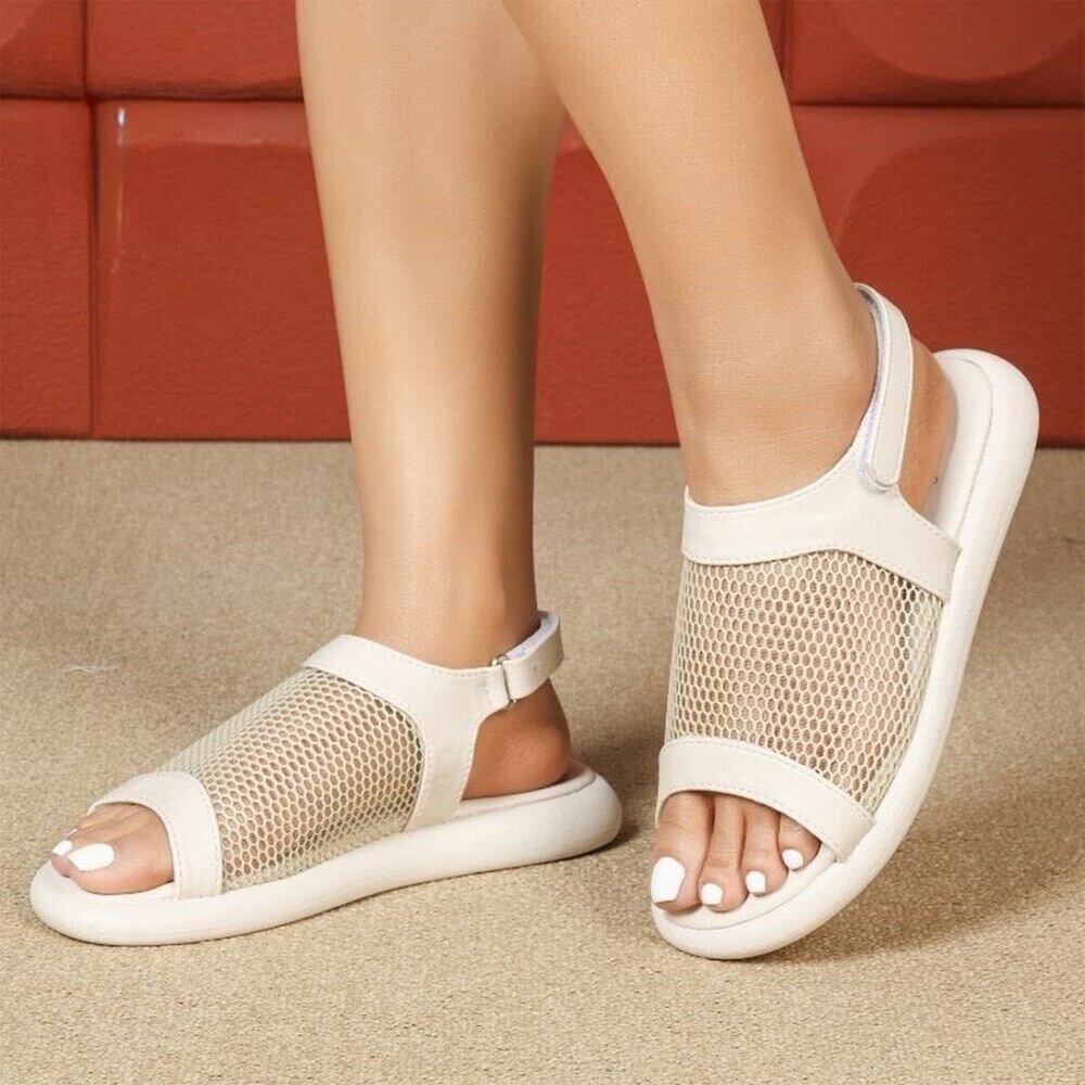 Sandale joase plat - bej dama