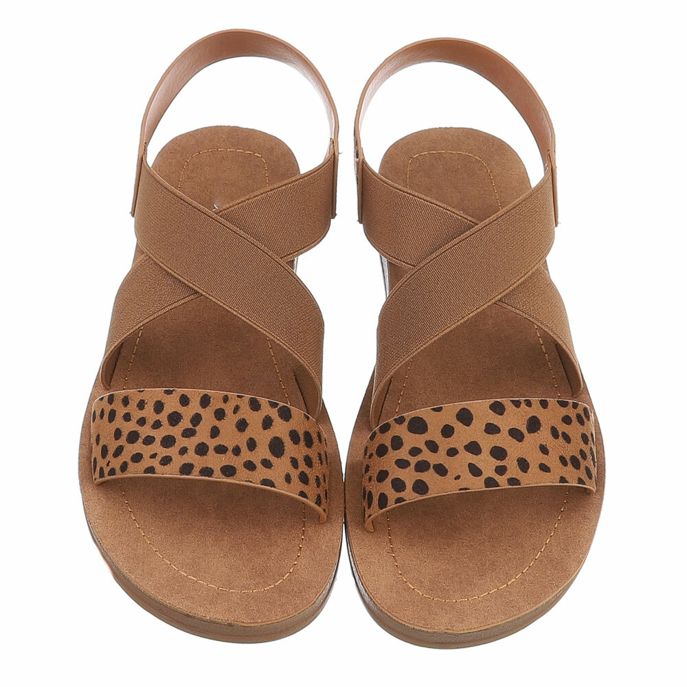 Sandale fara toc - imprimeu leopard dama