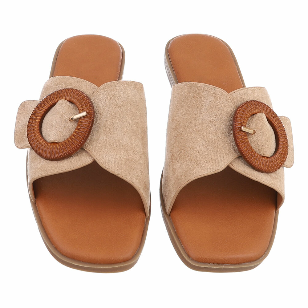 Sandale joase plat - kaki dama