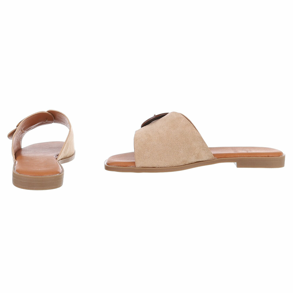 Sandale joase plat - kaki dama