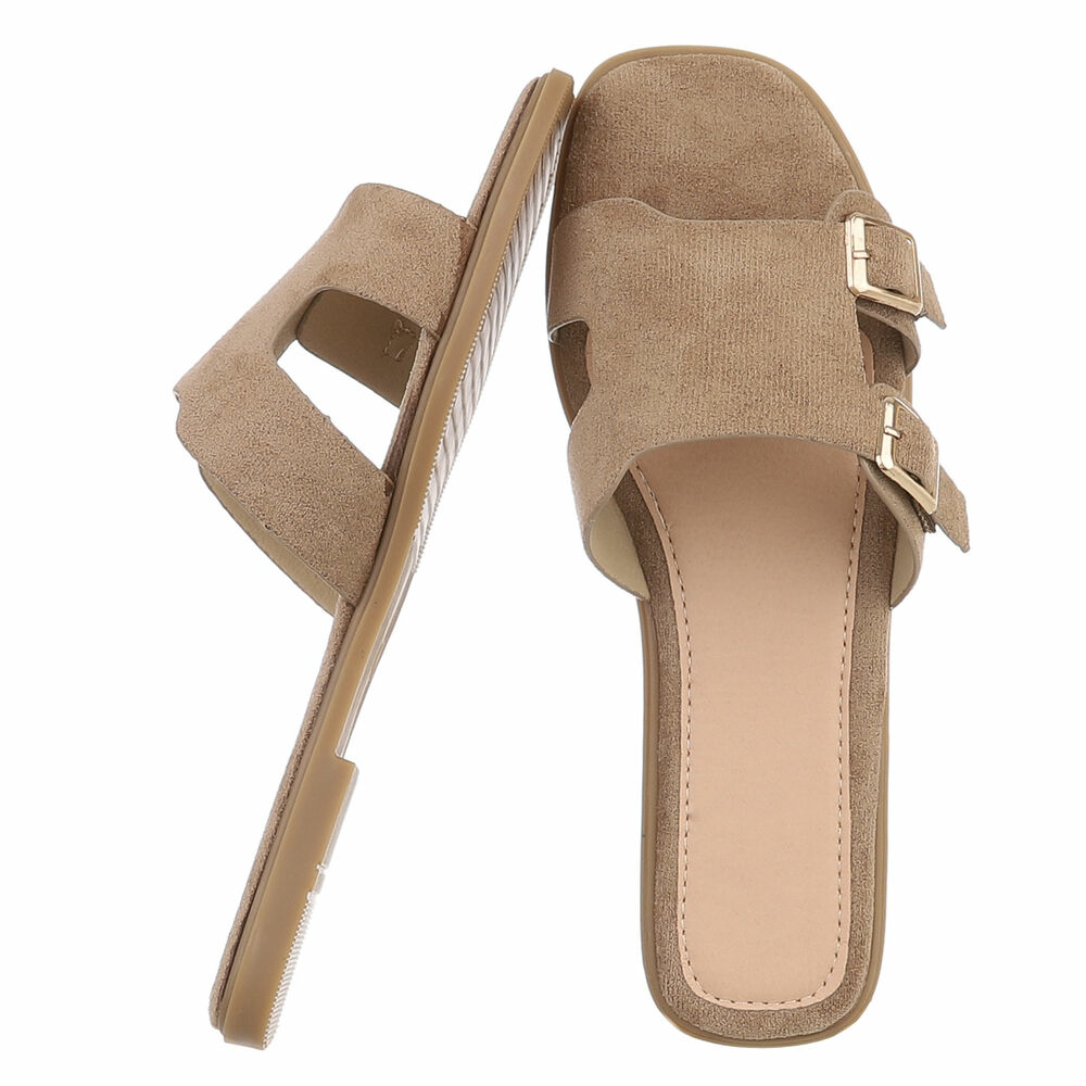 Sandale joase plat - kaki dama