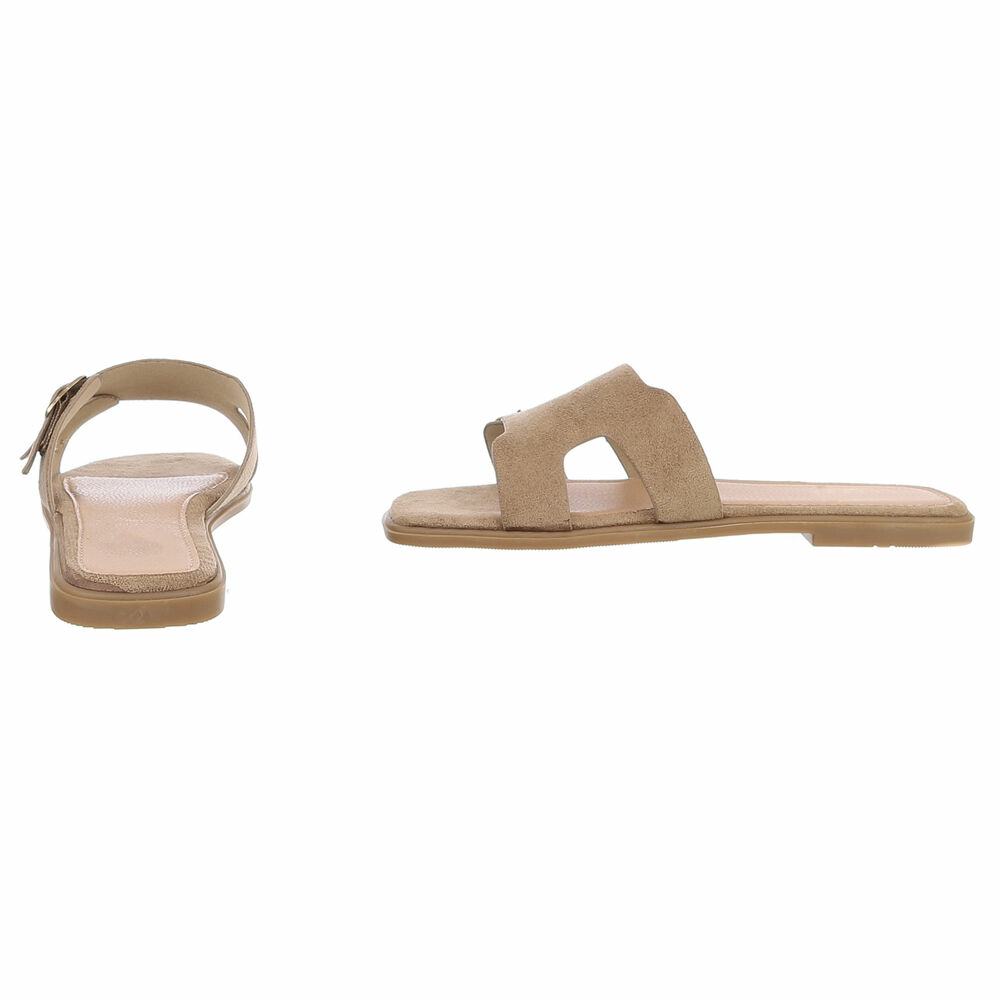 Sandale joase plat - kaki dama