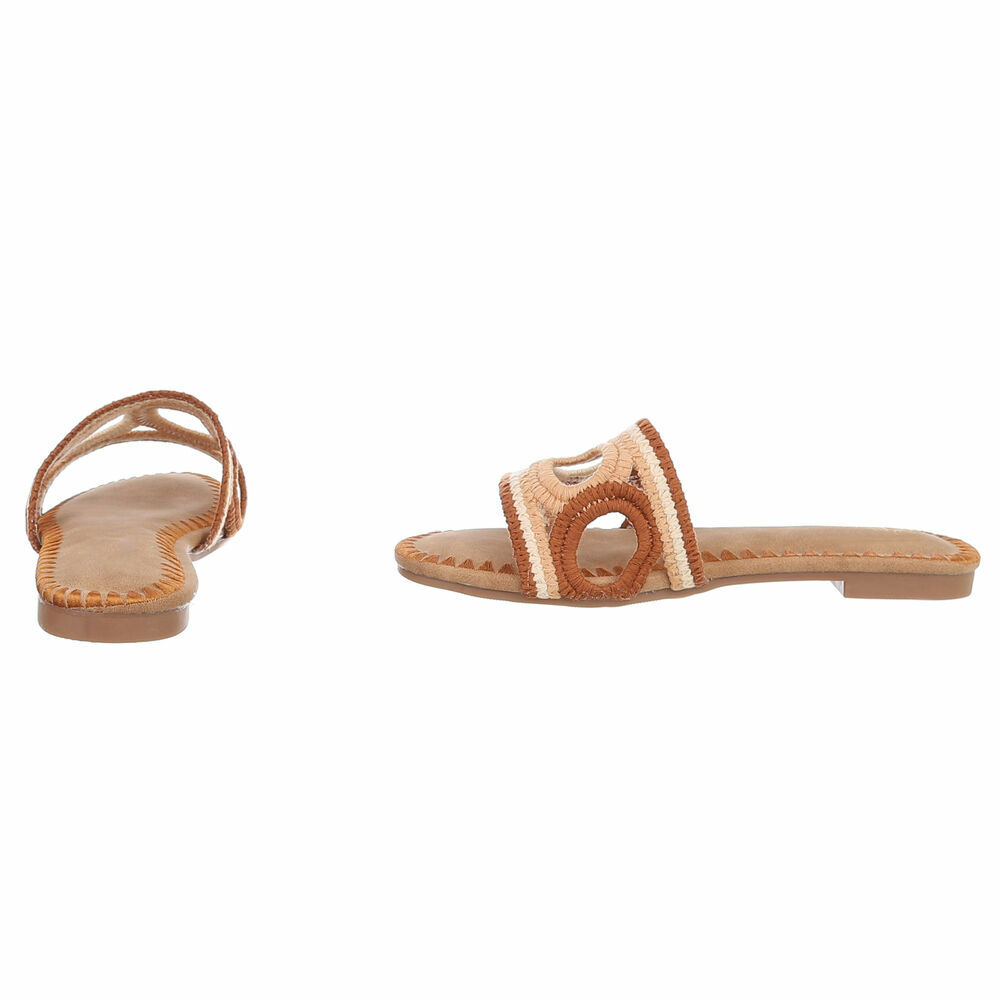 Sandale joase plat - maro dama