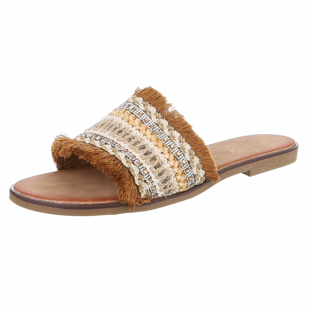 Sandale joase plat - maro dama