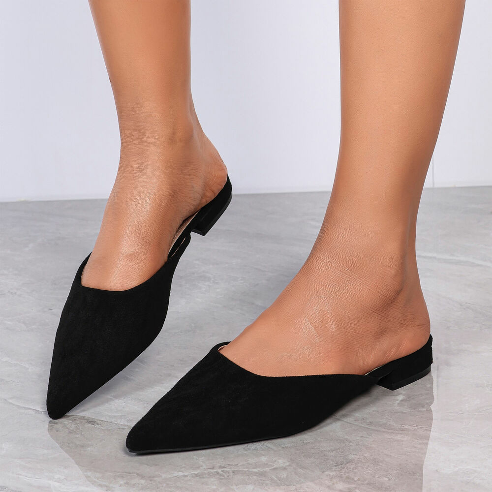 Sandale joase plat - negru dama