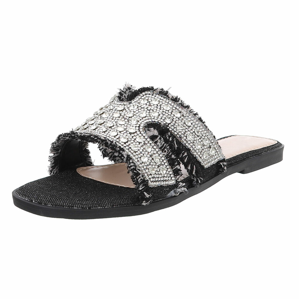 Sandale joase plat - negru dama