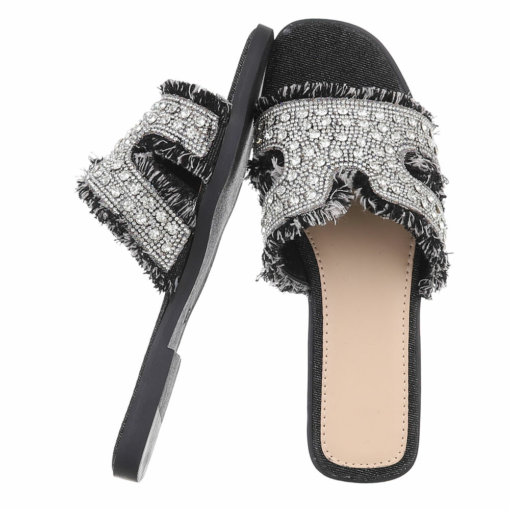 Sandale joase plat - negru dama