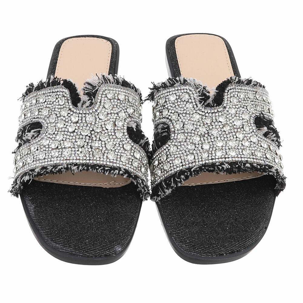 Sandale joase plat - negru dama