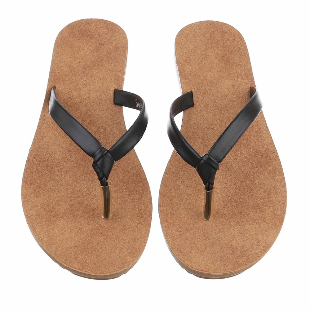 Sandale joase plat - negru dama