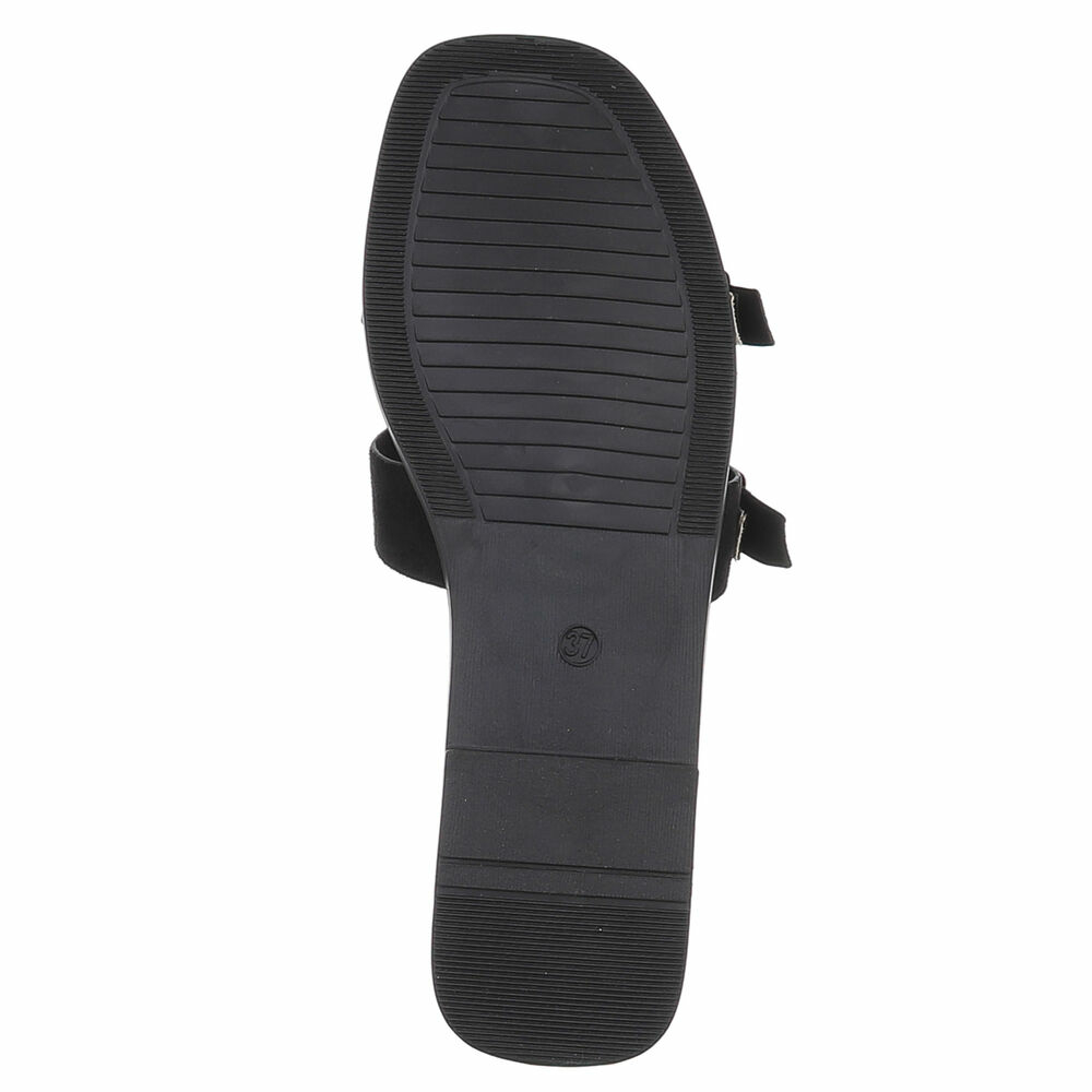 Sandale joase plat - negru dama