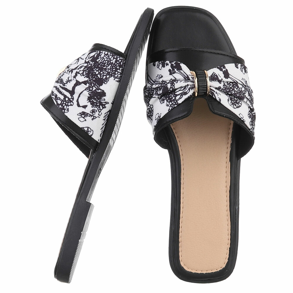 Sandale joase plat - negru dama