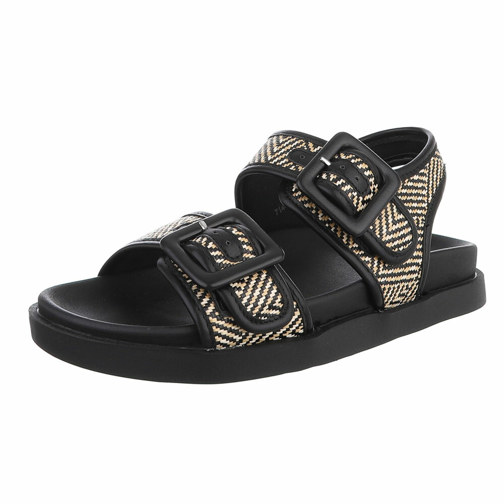 Sandale joase plat - negru dama