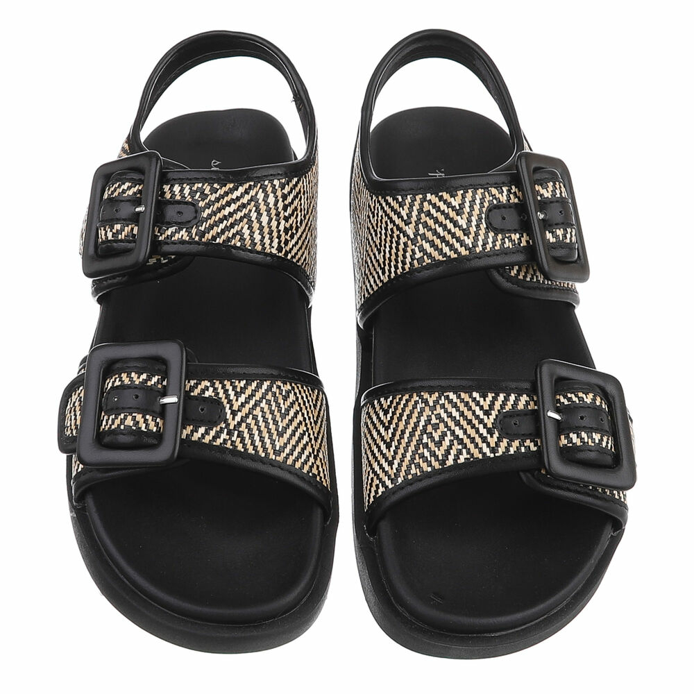Sandale joase plat - negru dama