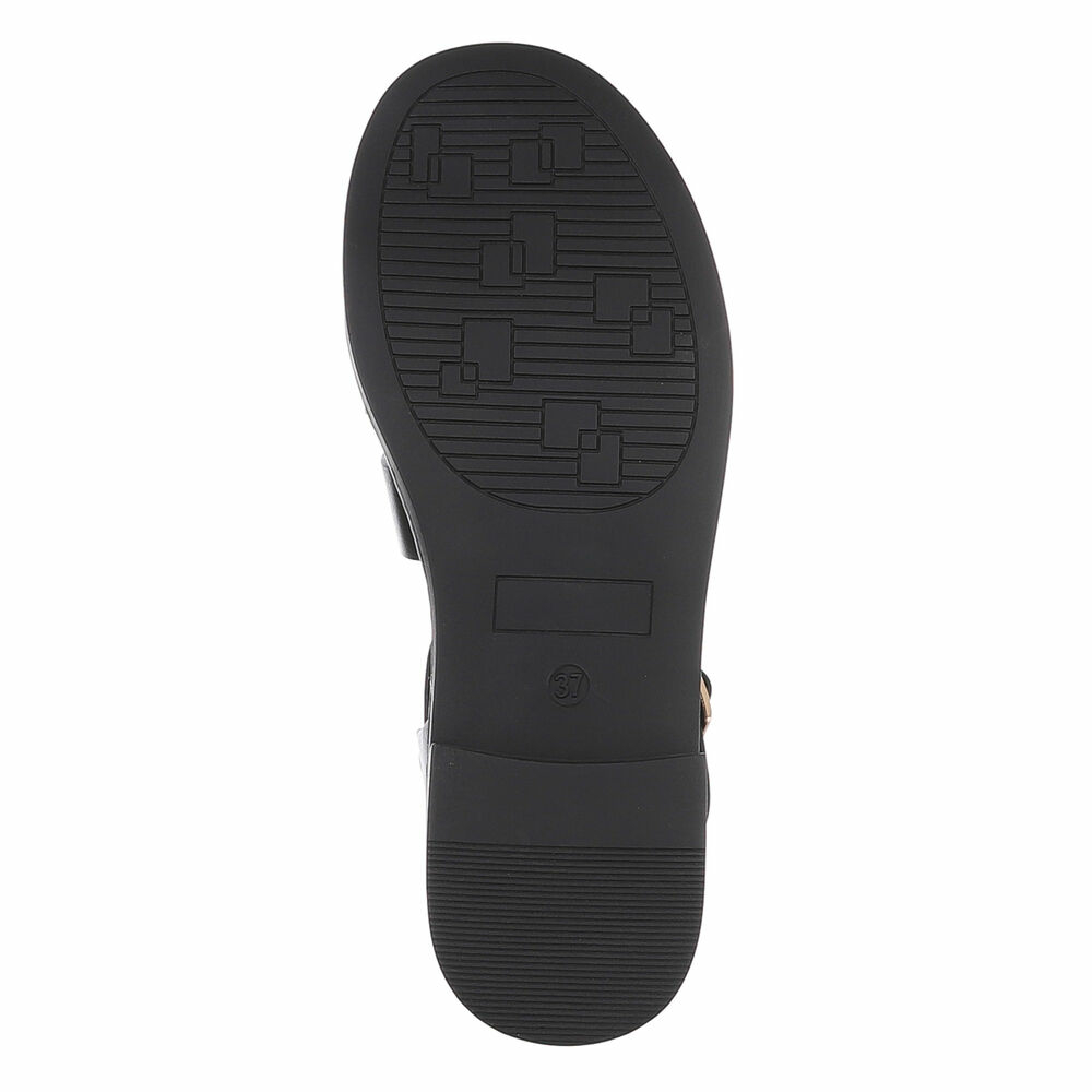 Sandale joase plat - negru dama