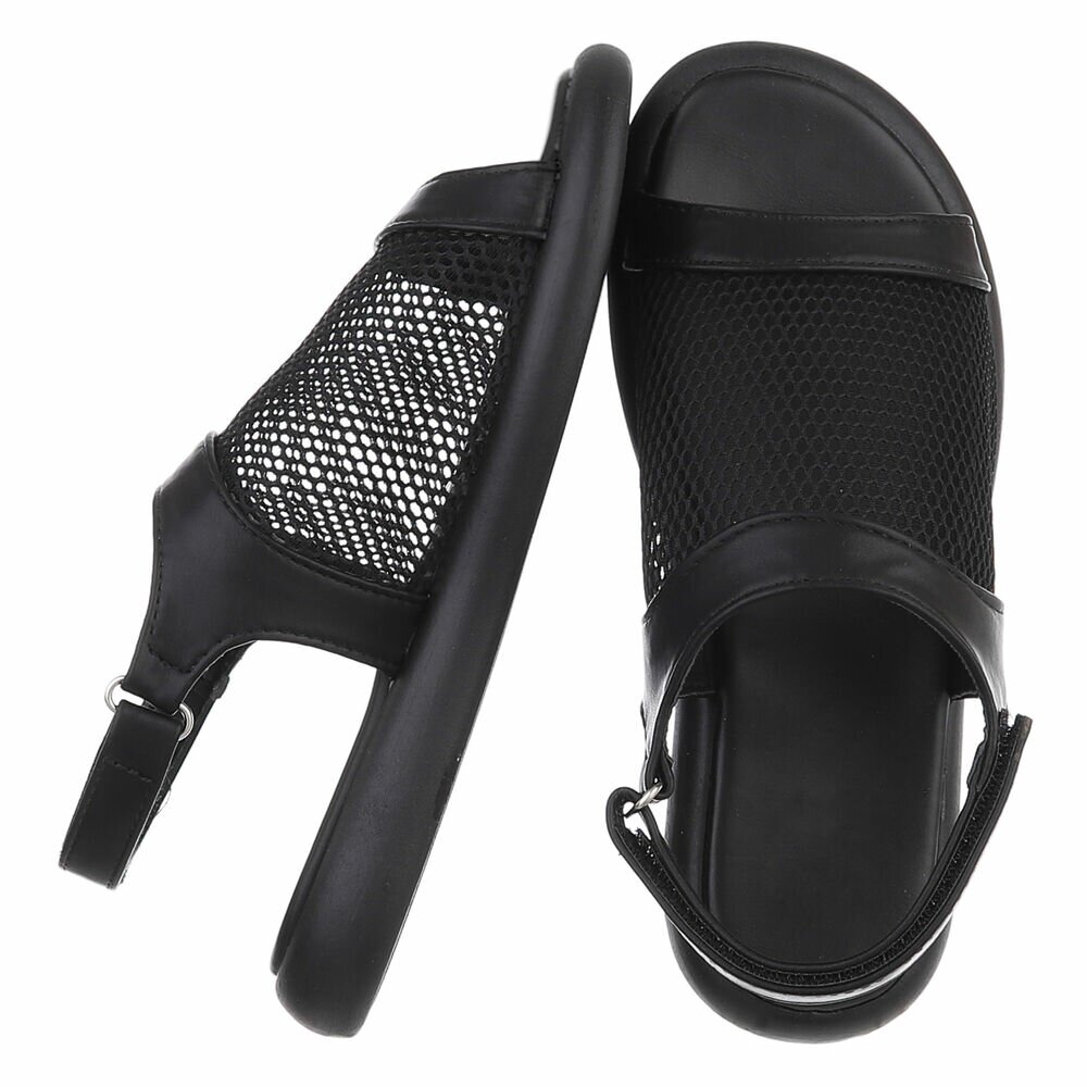 Sandale joase plat - negru dama
