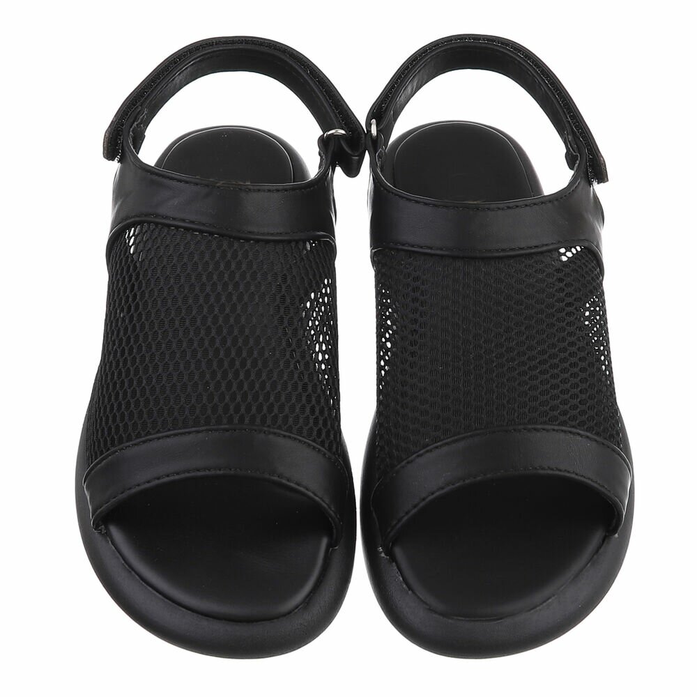 Sandale joase plat - negru dama
