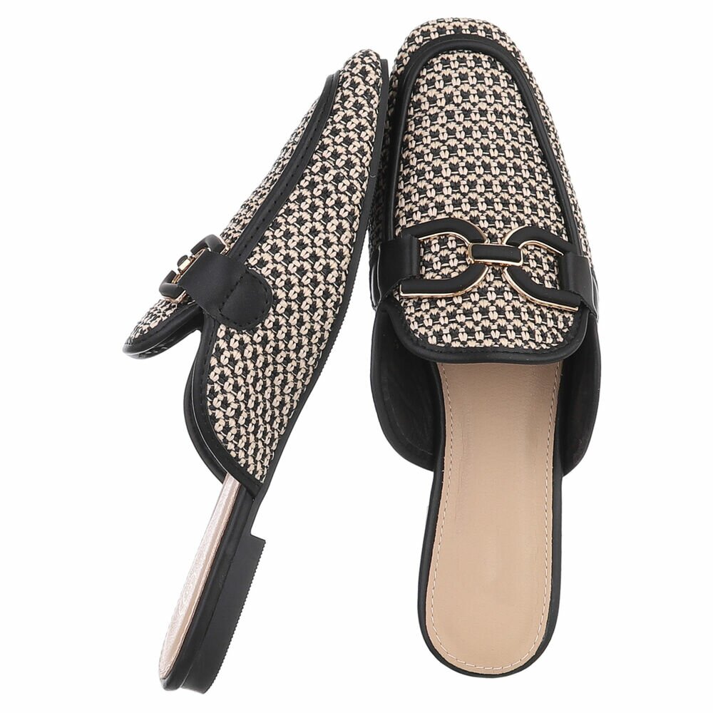 Sandale joase plat - negru dama