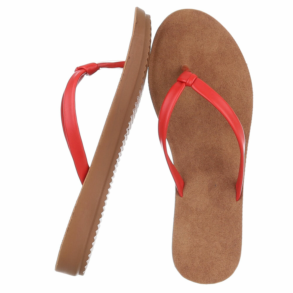 Sandale joase plat - rosu dama