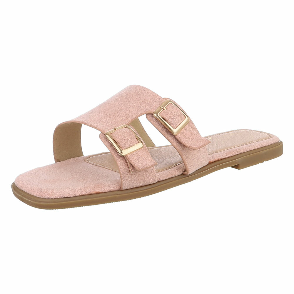 Sandale joase plat - roz dama