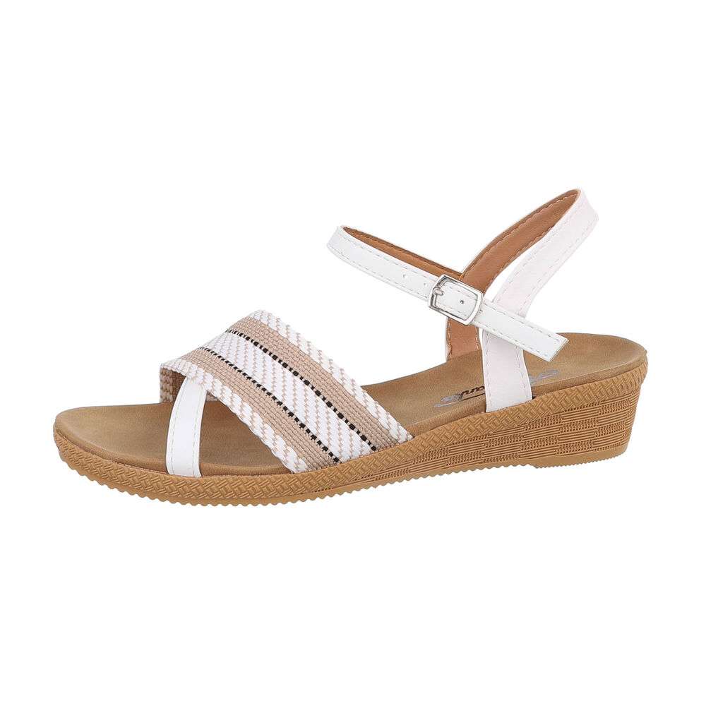 Sandale platforma - alb dama