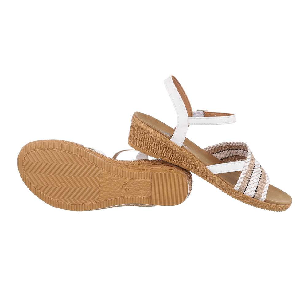 Sandale platforma - alb dama