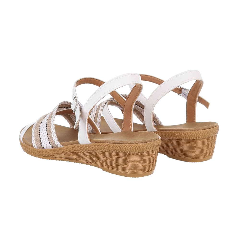 Sandale platforma - alb dama