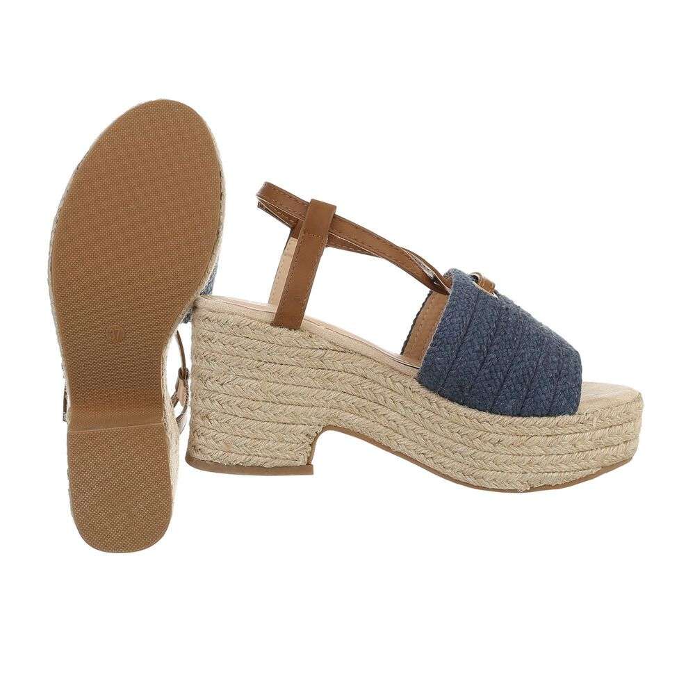 Sandale platforma - albastru dama