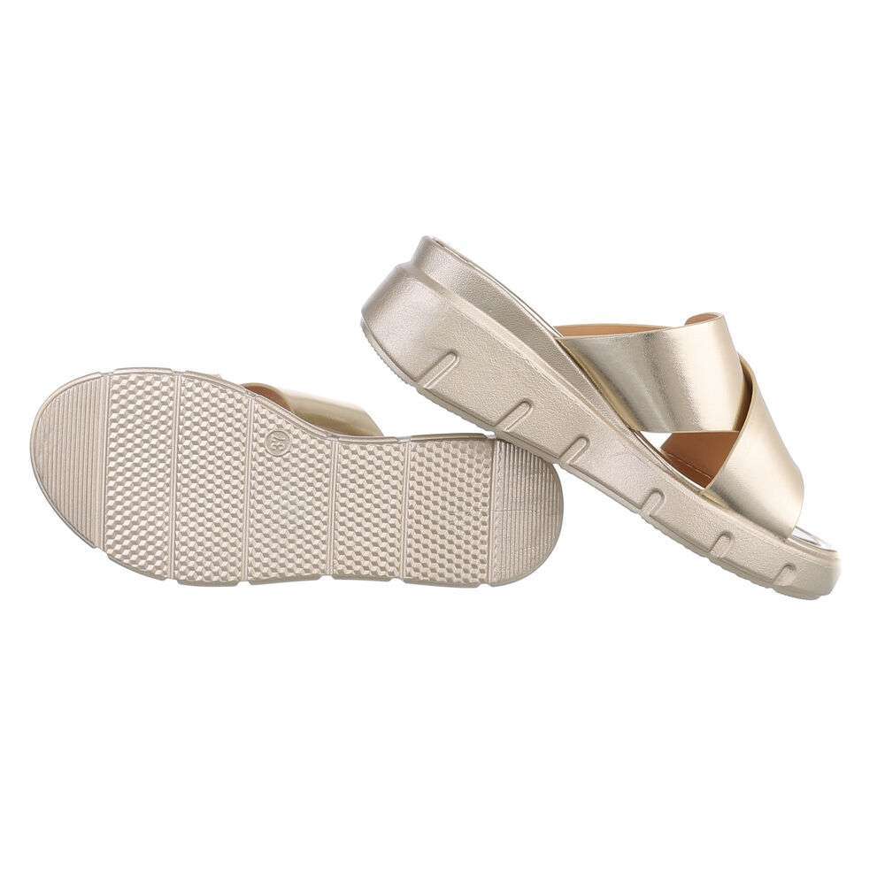 Sandale platforma - auriu dama