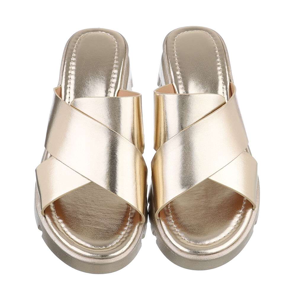 Sandale platforma - auriu dama