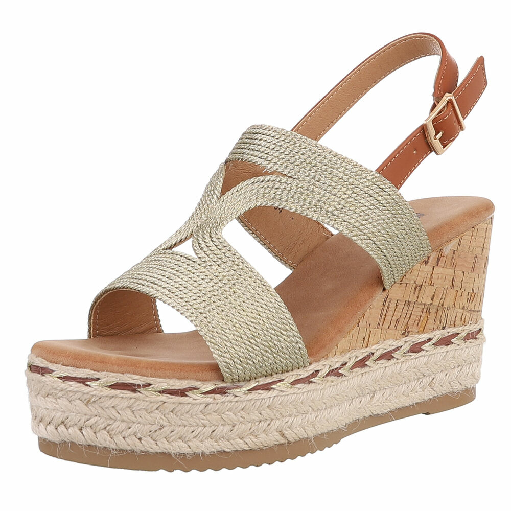 Sandale platforma - auriu dama