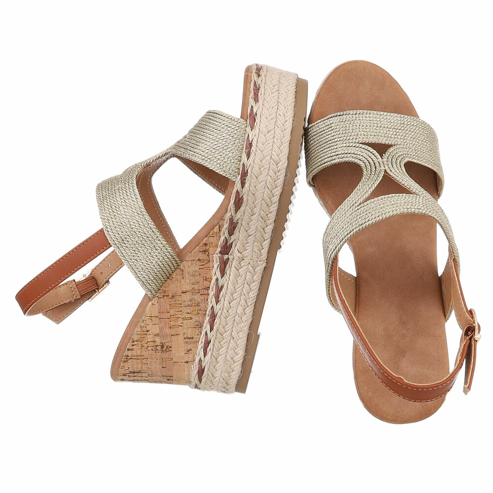 Sandale platforma - auriu dama