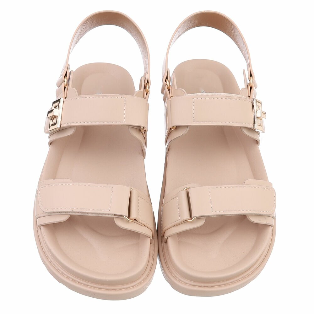 Sandale platforma - culoarea nude dama
