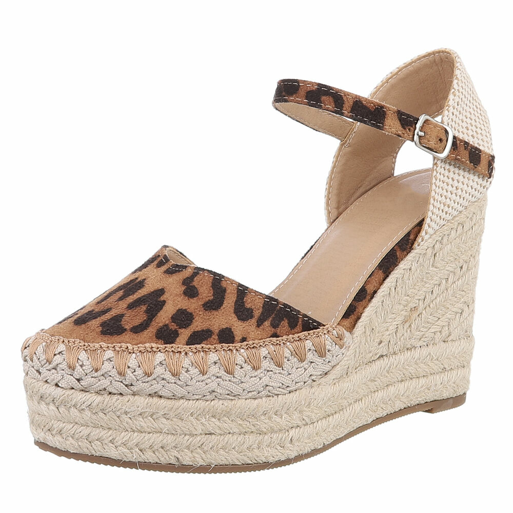 Sandale platforma - imprimeu leopard dama