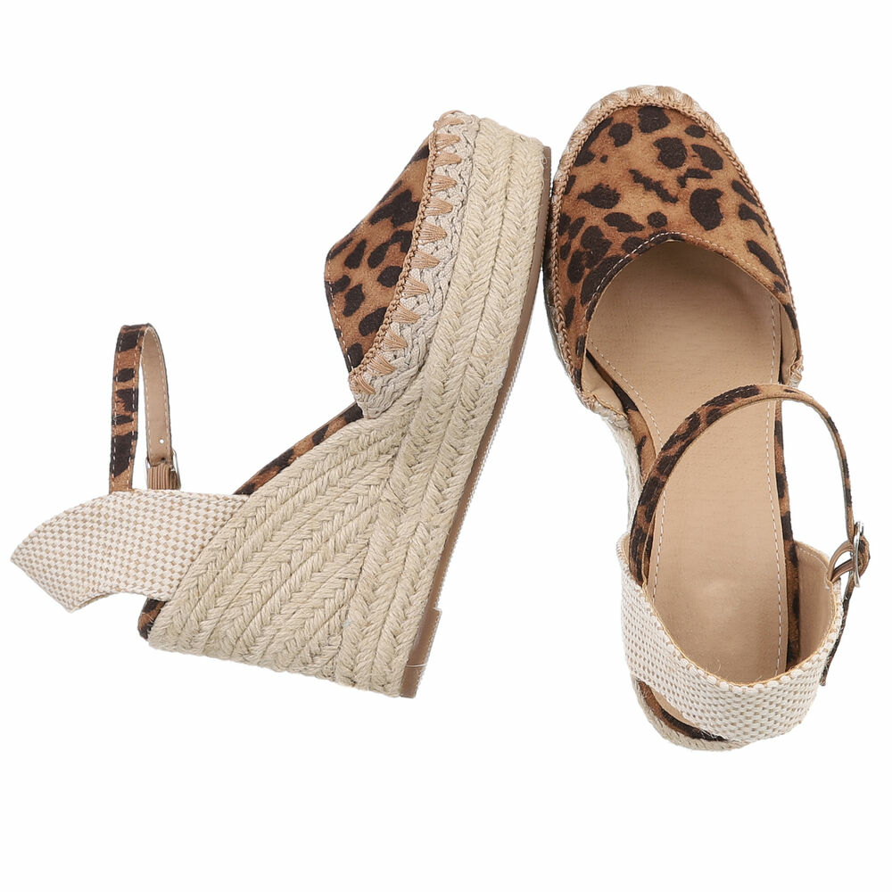 Sandale platforma - imprimeu leopard dama