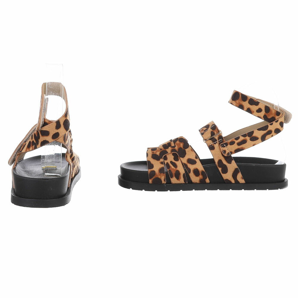 Sandale platforma - imprimeu leopard dama