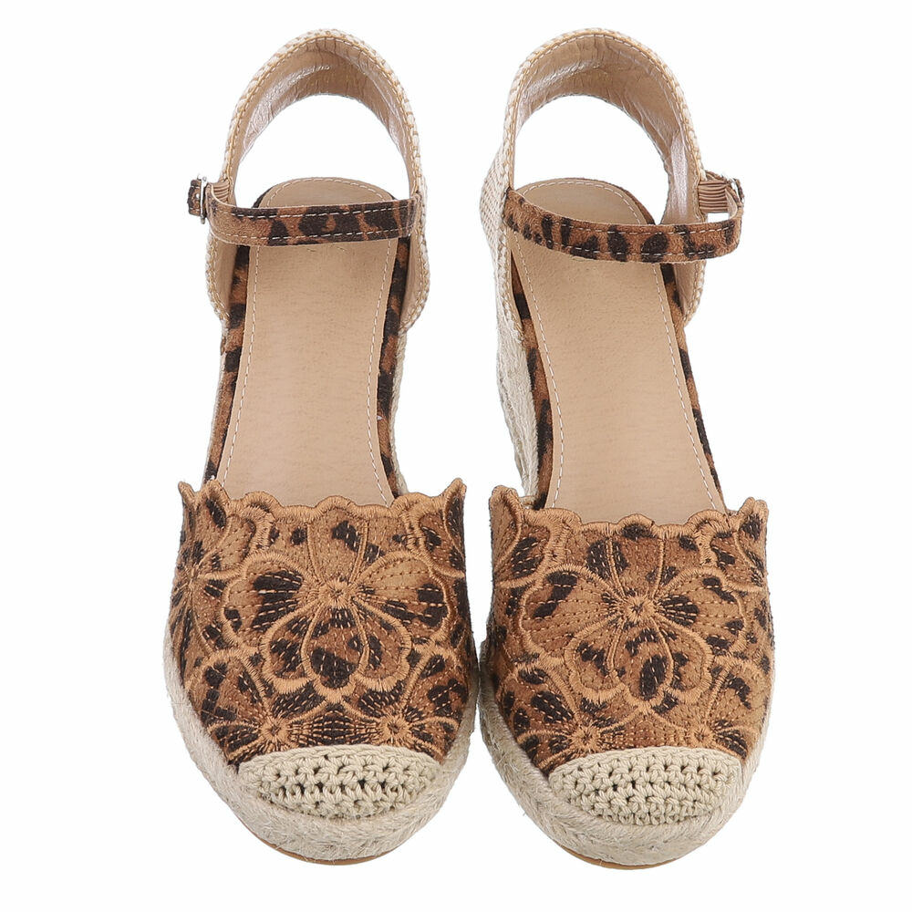 Sandale platforma - imprimeu leopard dama