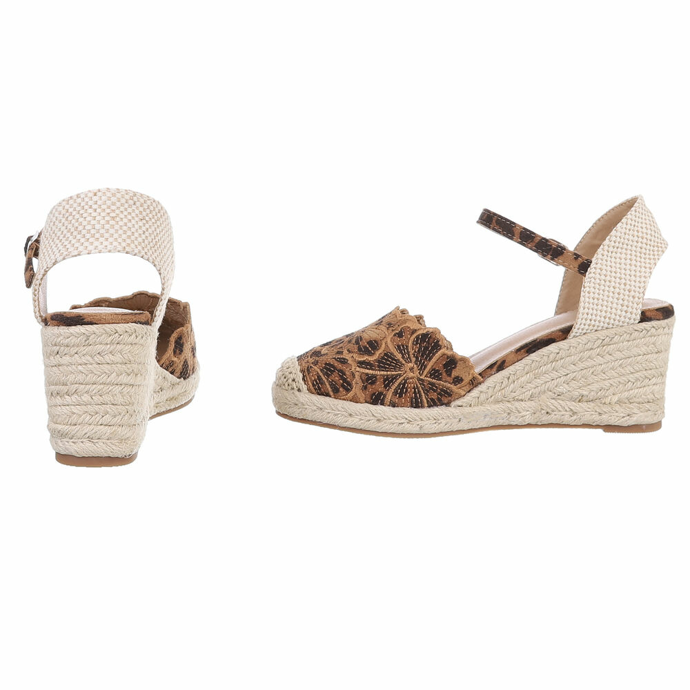 Sandale platforma - imprimeu leopard dama