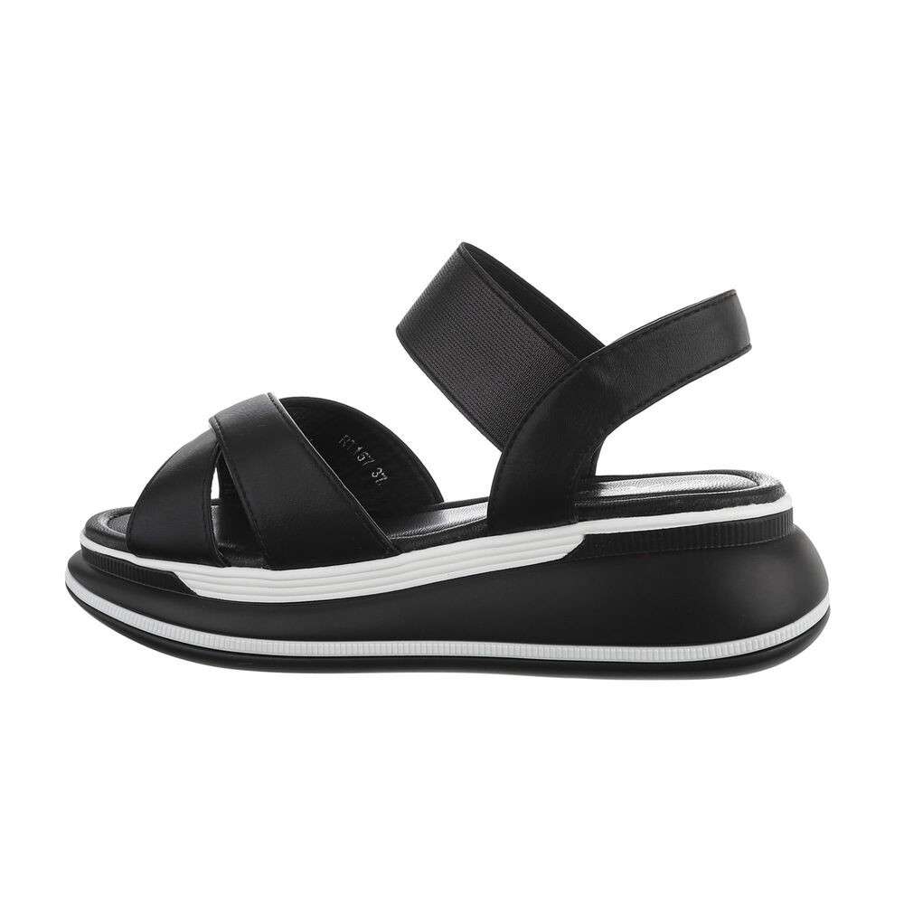 Sandale platforma - negru dama