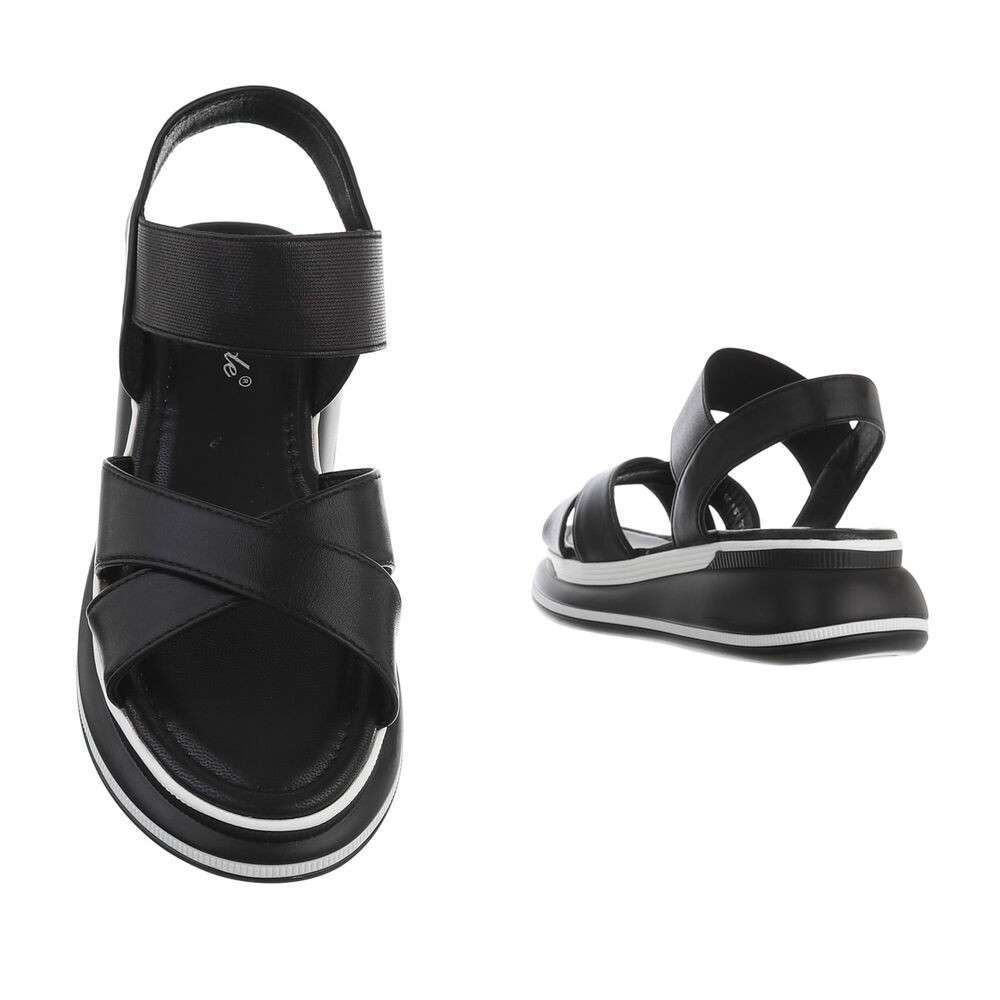 Sandale platforma - negru dama