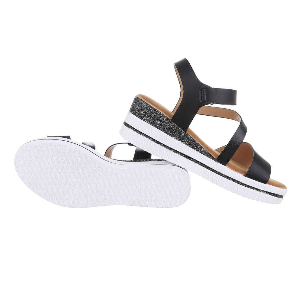 Sandale platforma - negru dama