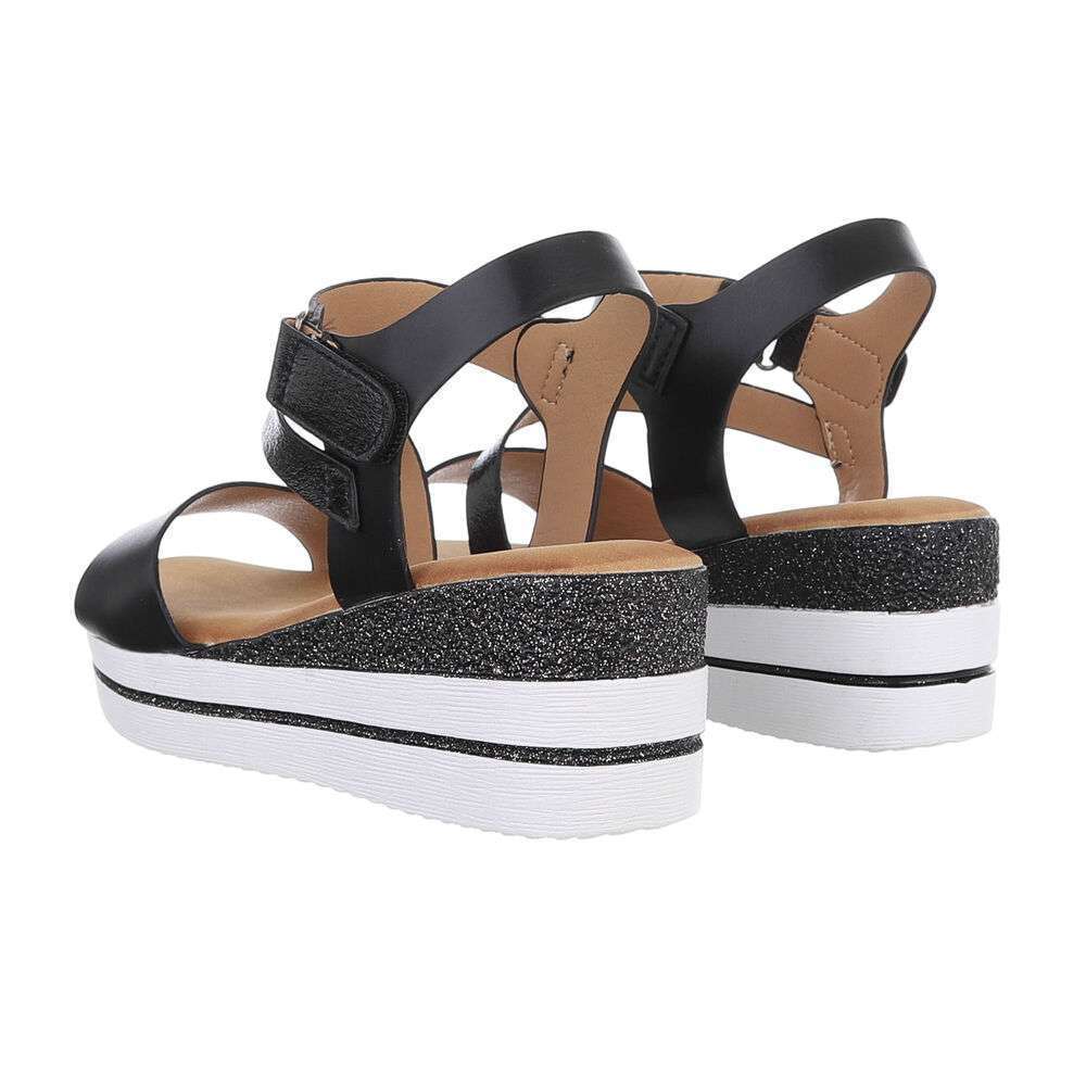 Sandale platforma - negru dama
