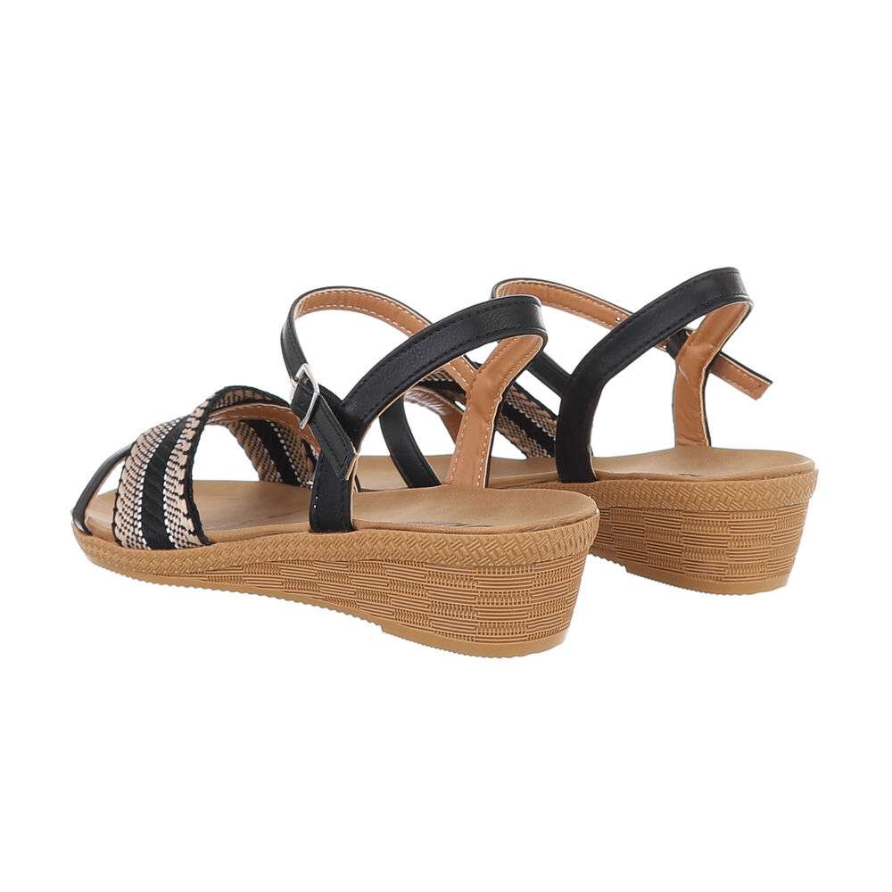 Sandale platforma - negru dama