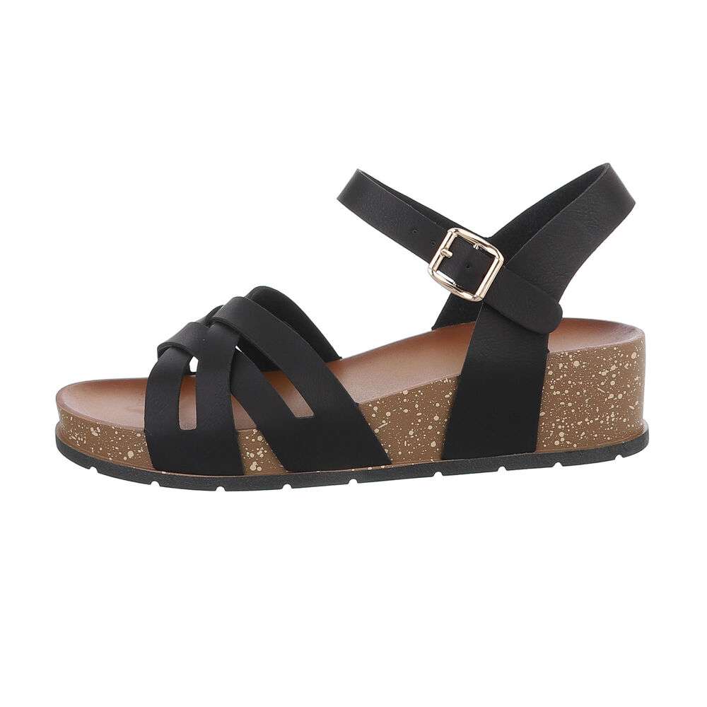 Sandale platforma - negru dama