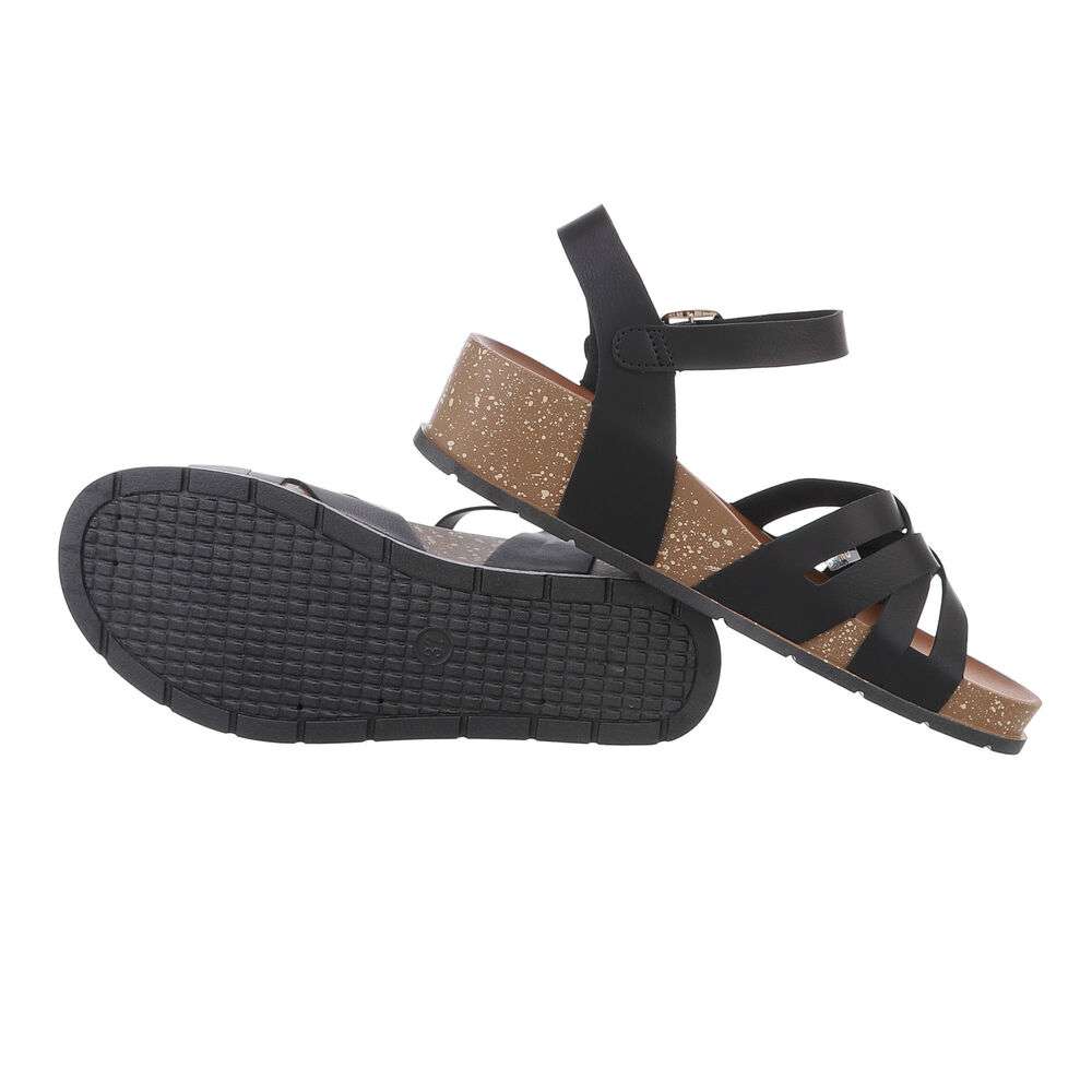 Sandale platforma - negru dama