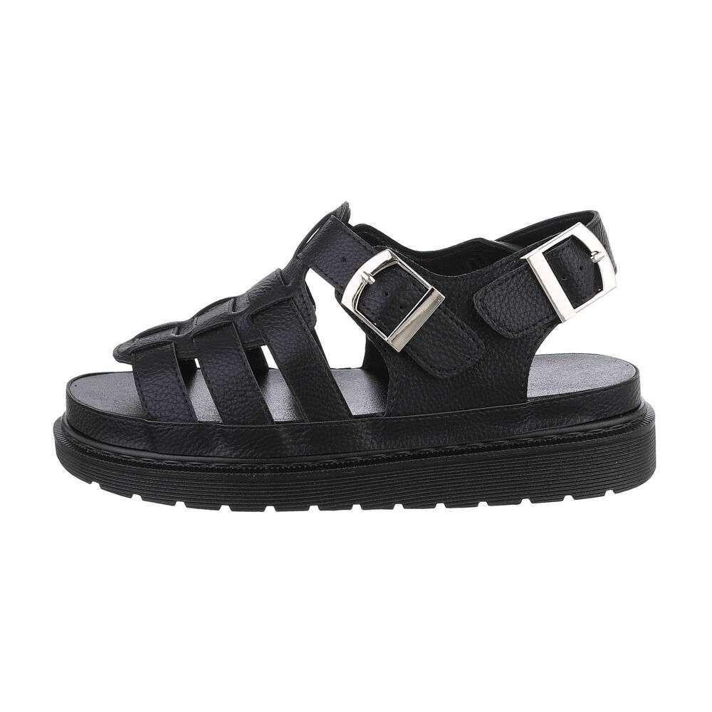 Sandale platforma - negru dama