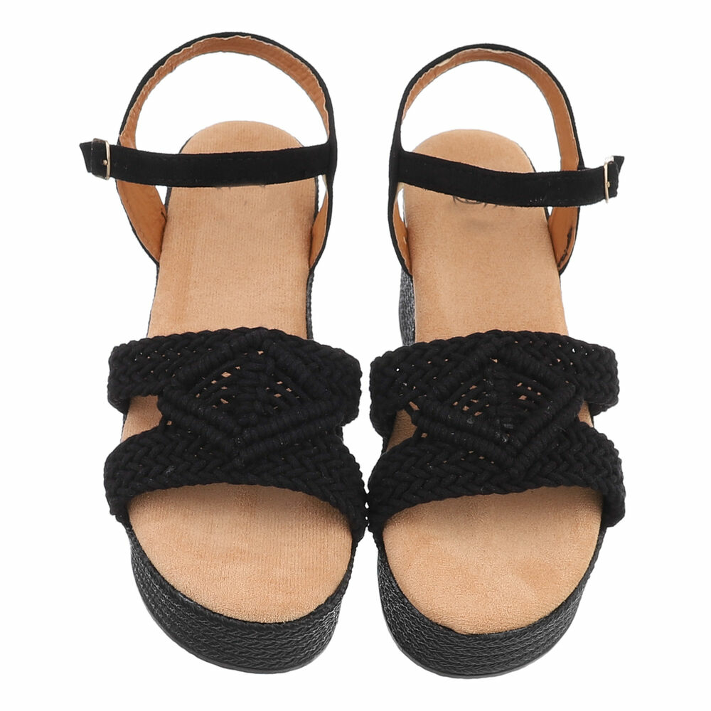 Sandale platforma - negru dama