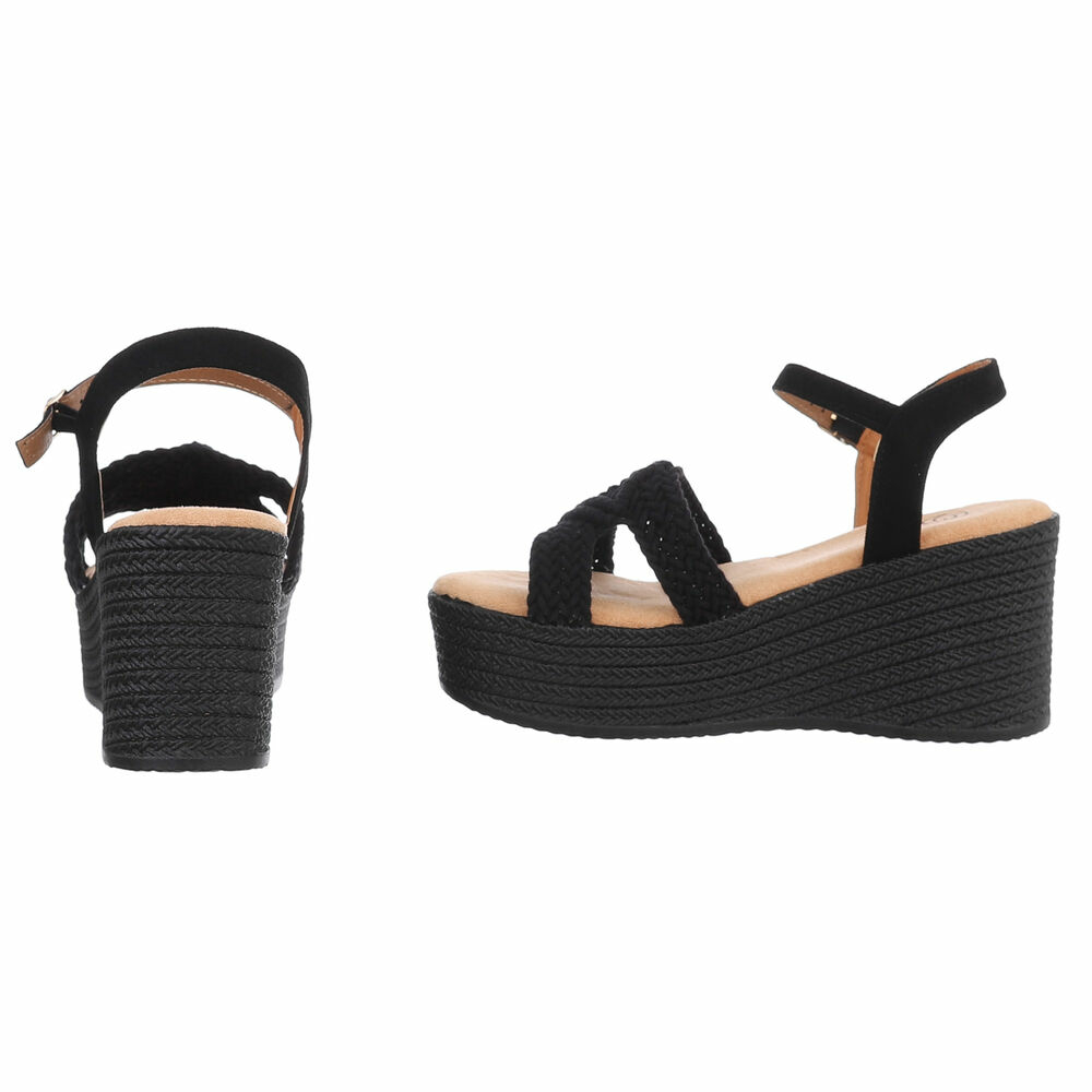 Sandale platforma - negru dama